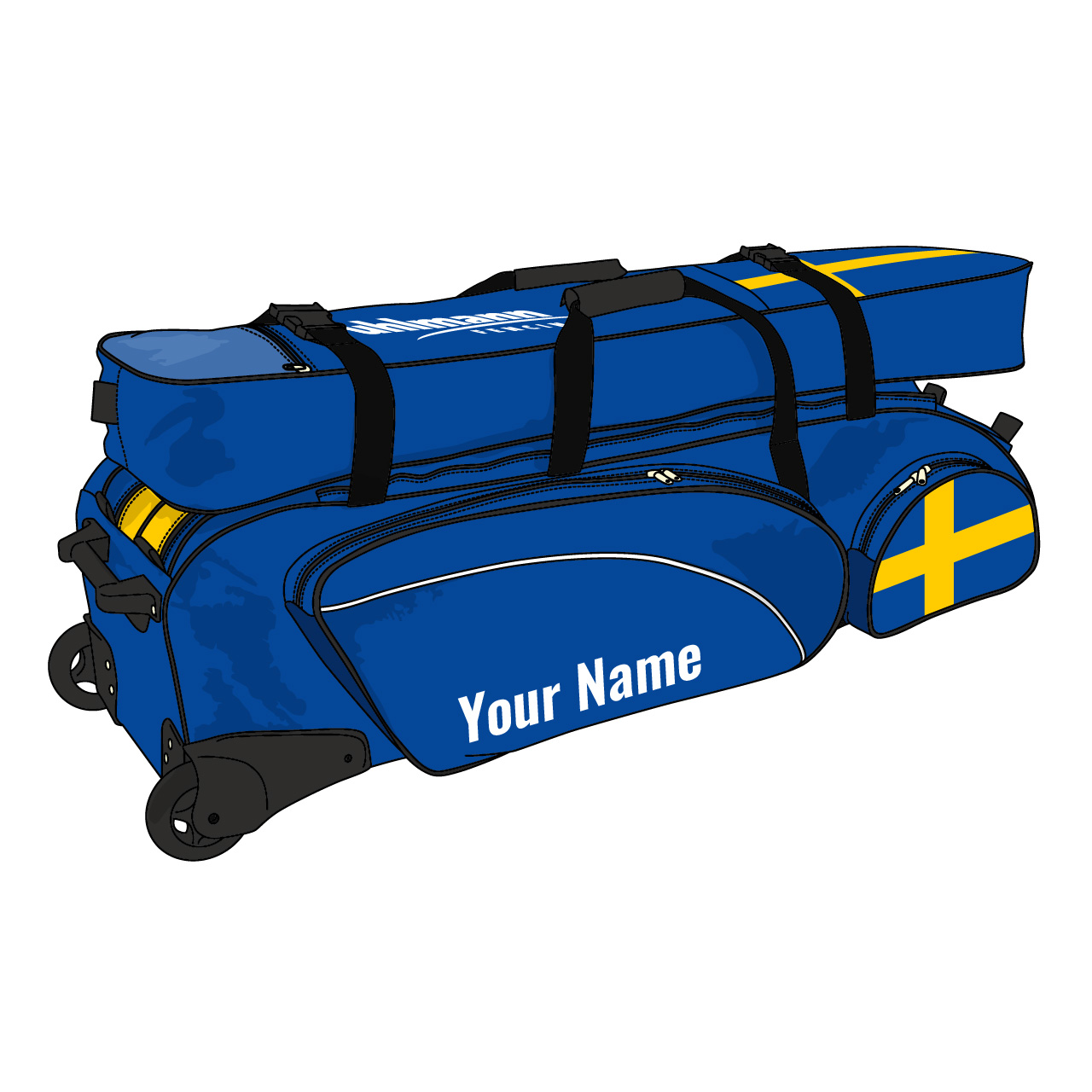 Team-Rollbag "Jumbo Spezial", 2 Hauptfächer, 3 Vordertaschen, 1 Aufsatztasche