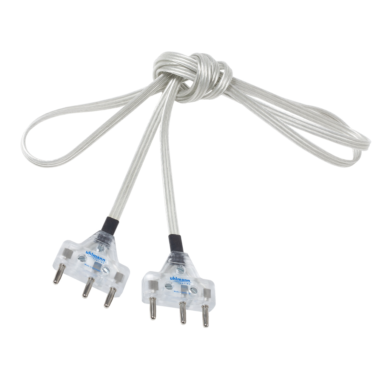 epee body cord "Silver", with transparent cable plugs