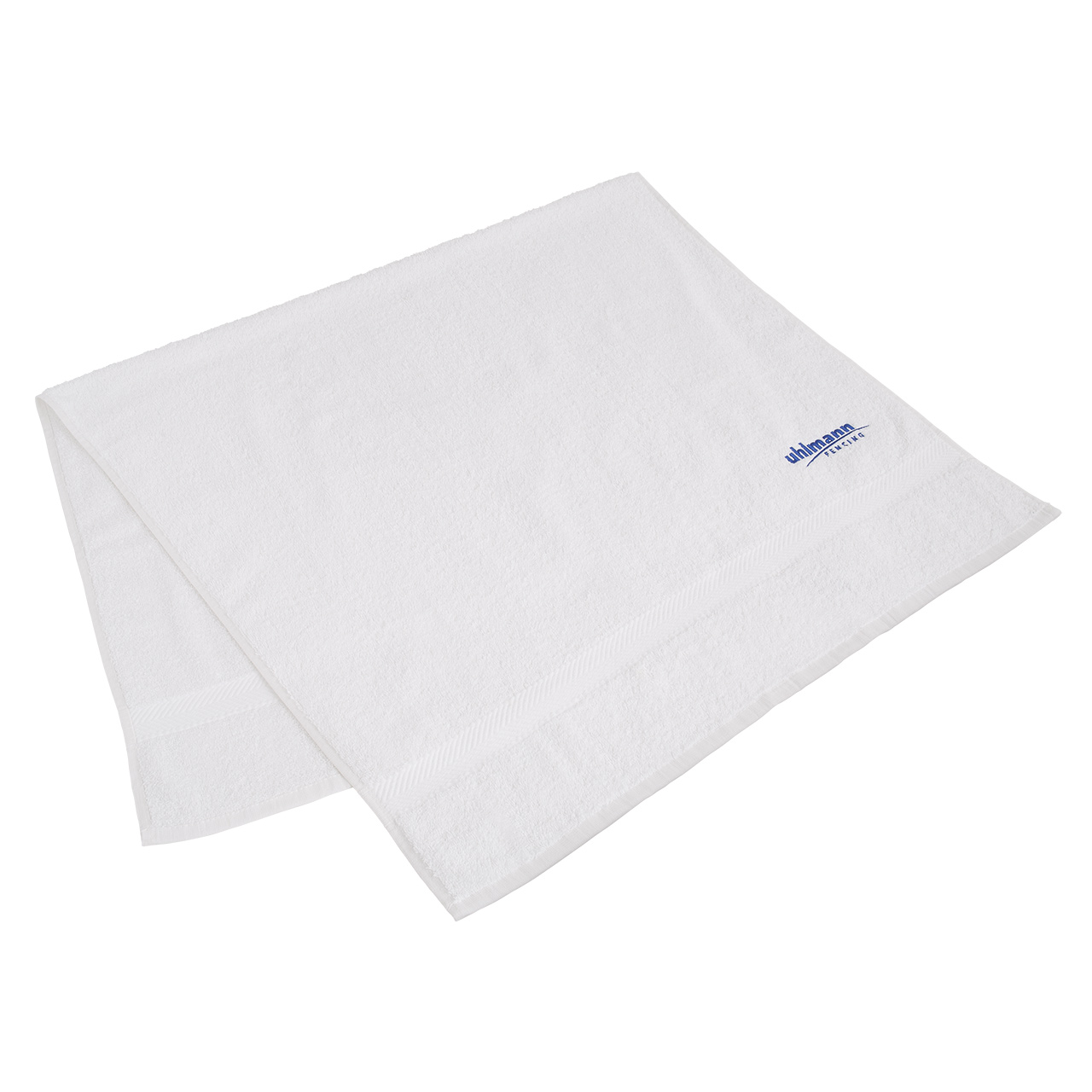 towel big, white with stitched Uhlmann-logo