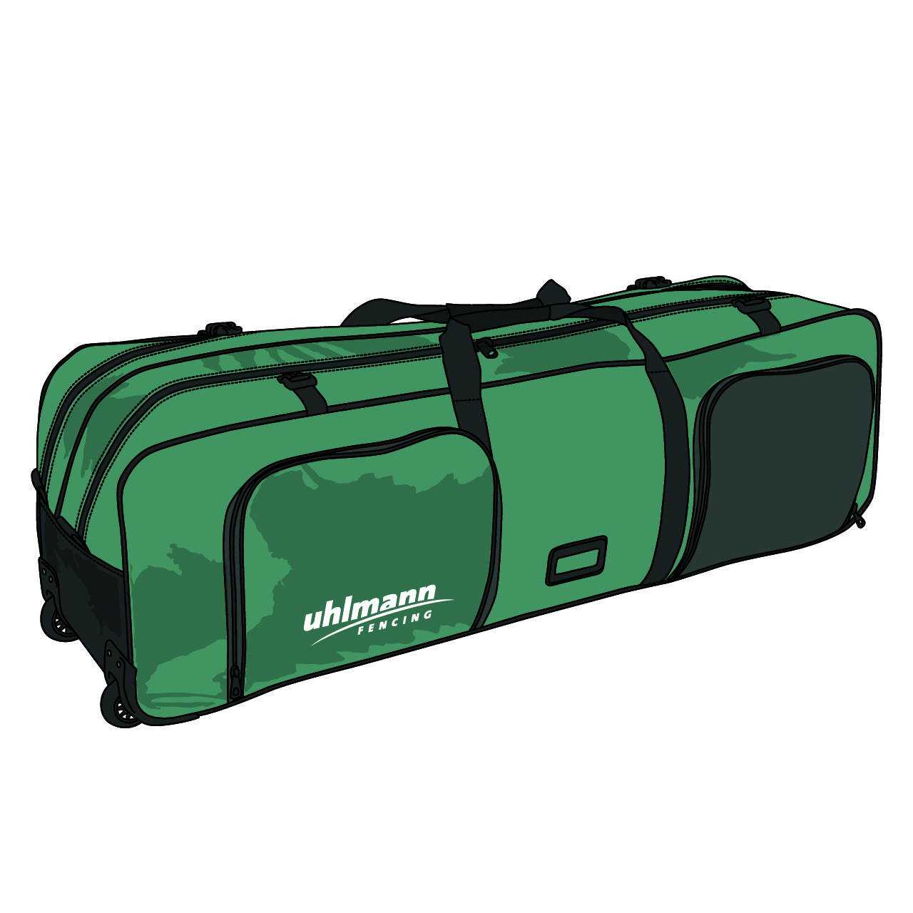 rollbag "Exclusive", 2 main partitions, 2 outside pockets
