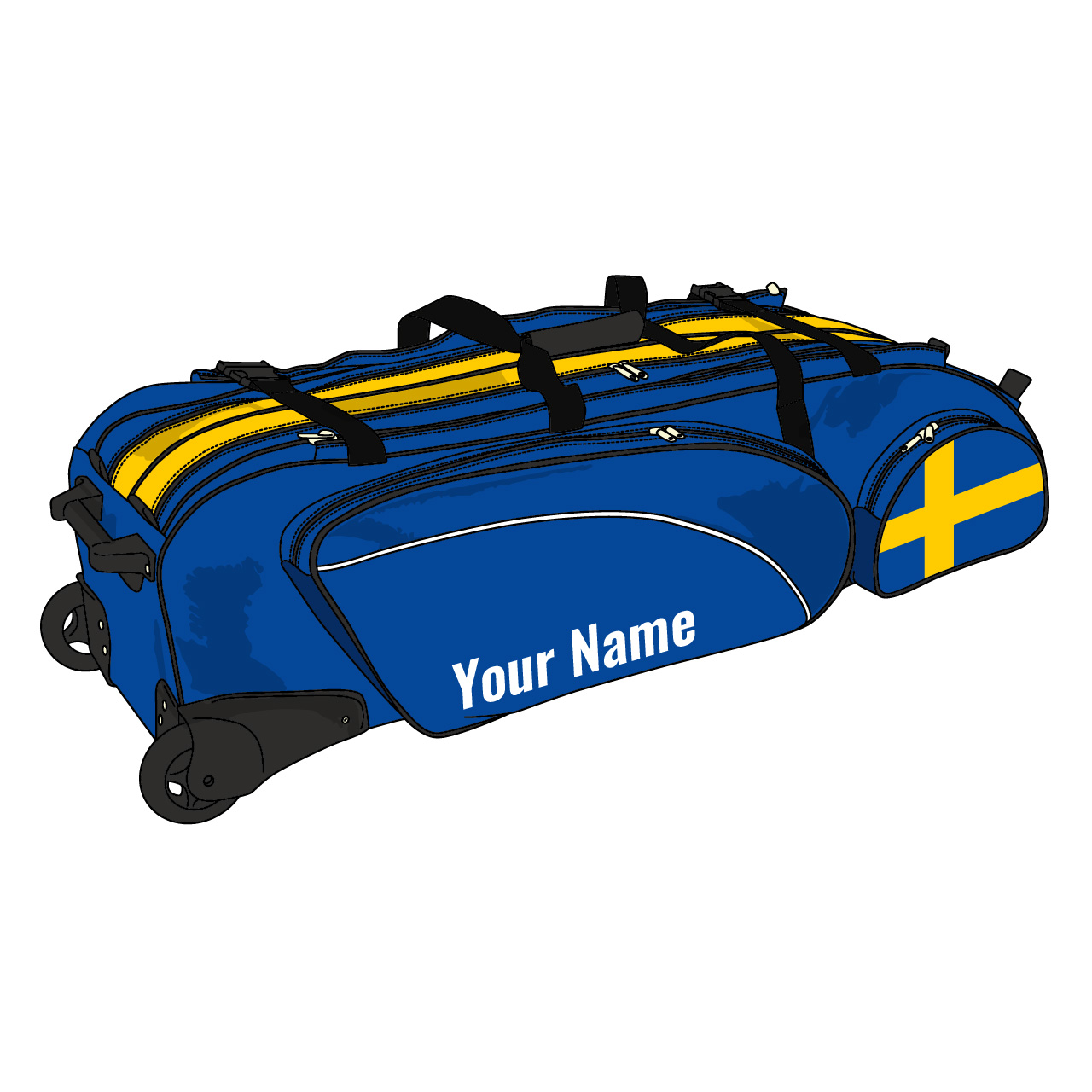 Team-Rollbag "Jumbo Spezial", 2 Hauptfächer, 3 Vordertaschen, 1 Aufsatztasche